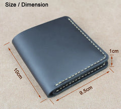 Crazy Horse Leather Wallet Men Small Wallet Coffee