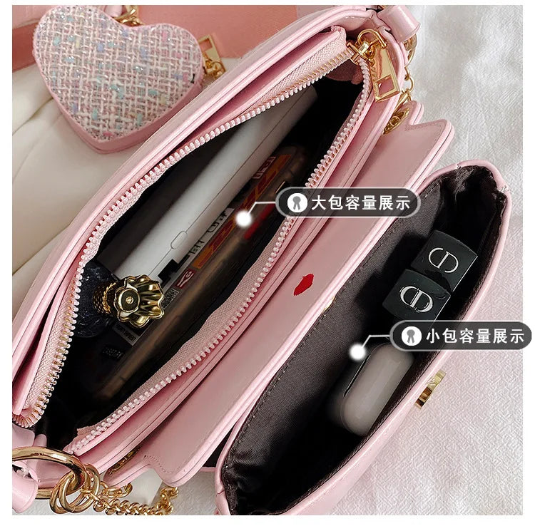 Women's 2 Pcs Shoulder Bag Set Casual Chain Crossbody Messenger Bags
