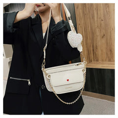 Women's 2 Pcs Shoulder Bag Set Casual Chain Crossbody Messenger Bags