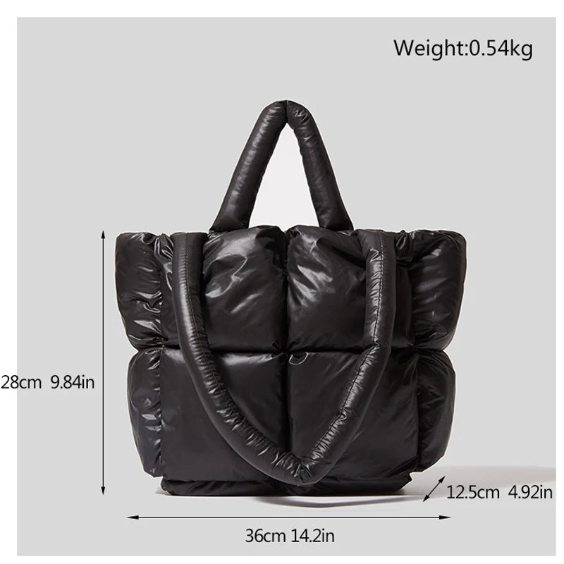 High Capacity Down Bag Fall Winter Shoulder Crossbody Handbag