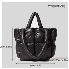 High Capacity Down Bag Fall Winter Shoulder Crossbody Handbag