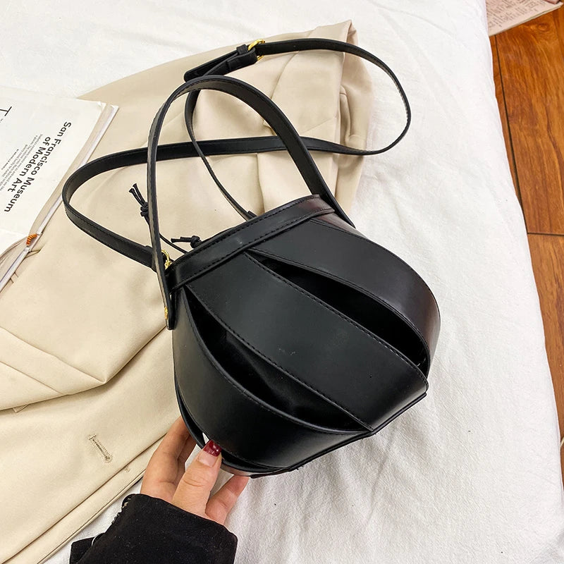 Summer Bucket Crossbody Bag Hollow Out Women Handbags