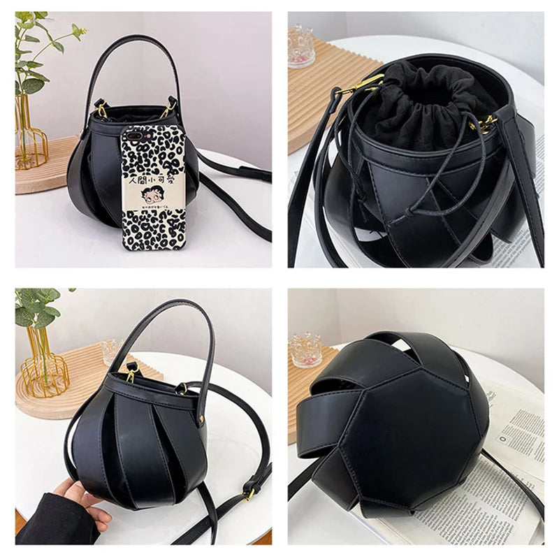 Summer Bucket Crossbody Bag Hollow Out Women Handbags