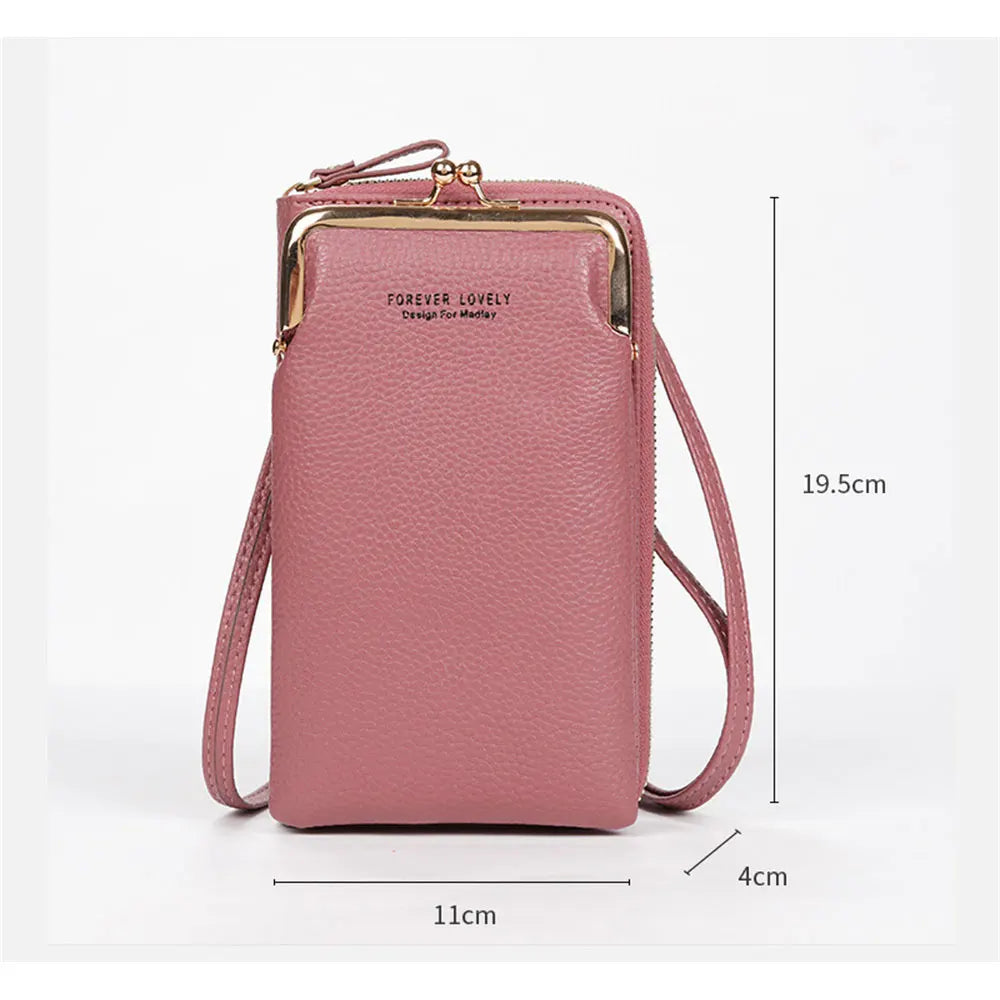 Women's Small Crossbody Bag Matte Leather Mini Shoulder Messenger Bag