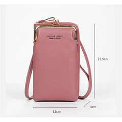 Women's Small Crossbody Bag Matte Leather Mini Shoulder Messenger Bag