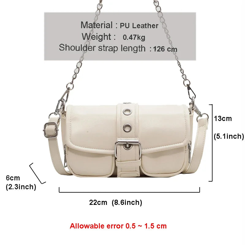 Lady Shoulder Bag PU Leather Chain Mobile Wallet Casual Women's Messenger Bag
