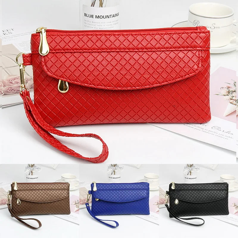 Crocodile Double Zipper Clutch Purse Women Wallet