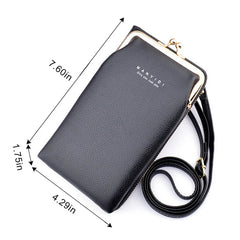 Leather Crossbody Purse Clutch Wallet Shoulder Bag