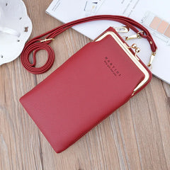 Leather Crossbody Purse Clutch Wallet Shoulder Bag