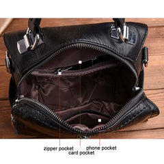 Rustic Leather Crossbody Bag for Women