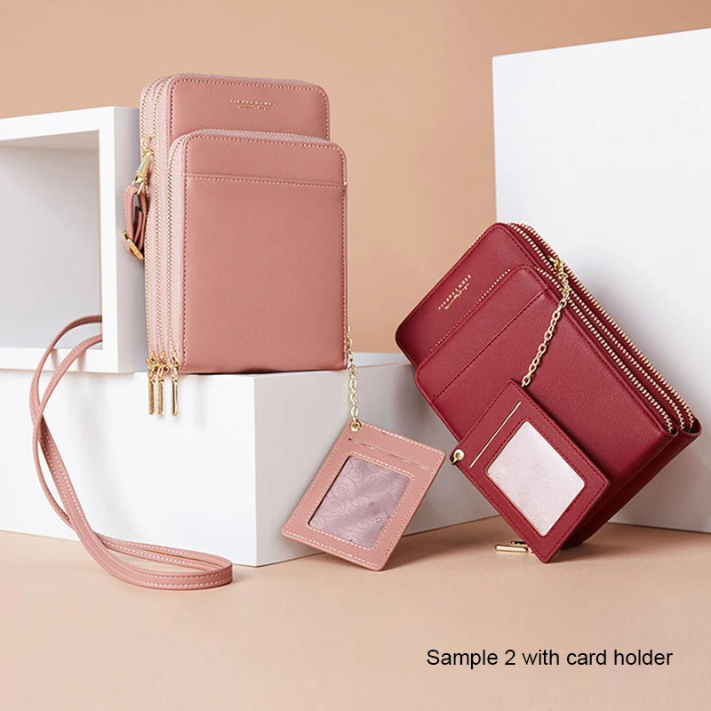 Leather Messenger Bags Women Clutch Mini Crossbody Shoulder Bag