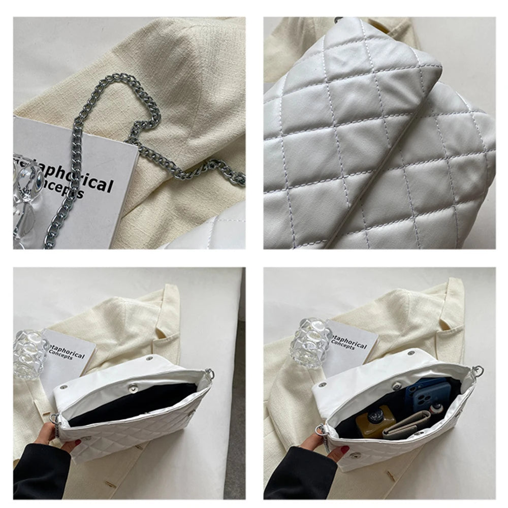 Lozenge Shoulder Bag Crossbody PU Leather Armpit Bag
