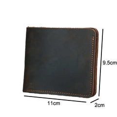 Men's Vintage Leather Wallet Small Purse Money Pouch Gift For Man