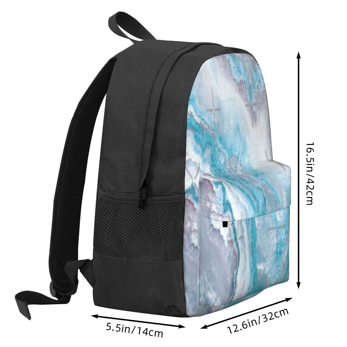 Mermaid Faux Agate 2 Backpacks Men's and Women's Bags