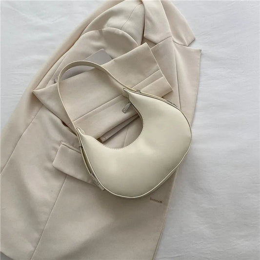 Half-moon PU Leather Armpit Bag for Women