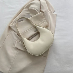 Half-moon PU Leather Armpit Bag for Women