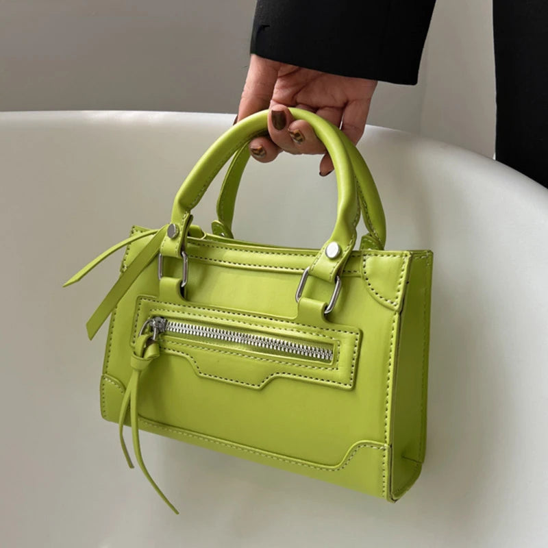 Leather Women's Crossbody Shoulder Bag Solid Color High Quality