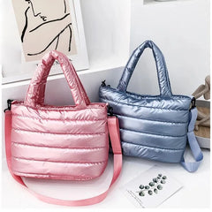 Nylon Women's Winter Shoulder Bag Large Capacity Travel Crossbody Tote