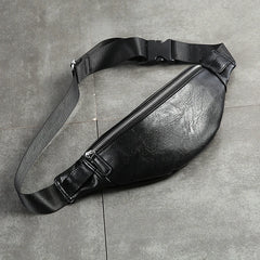 PU Leather Fanny Pack Men Waist Bag Adjustable Belt Bag Male Heuptas High Bum