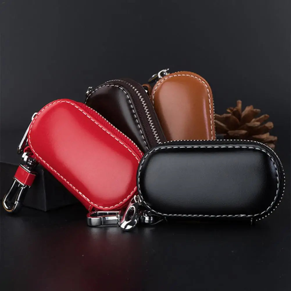 PU Leather Key Wallets Unisex Zipper Car Key Bag Mini Storage Bags