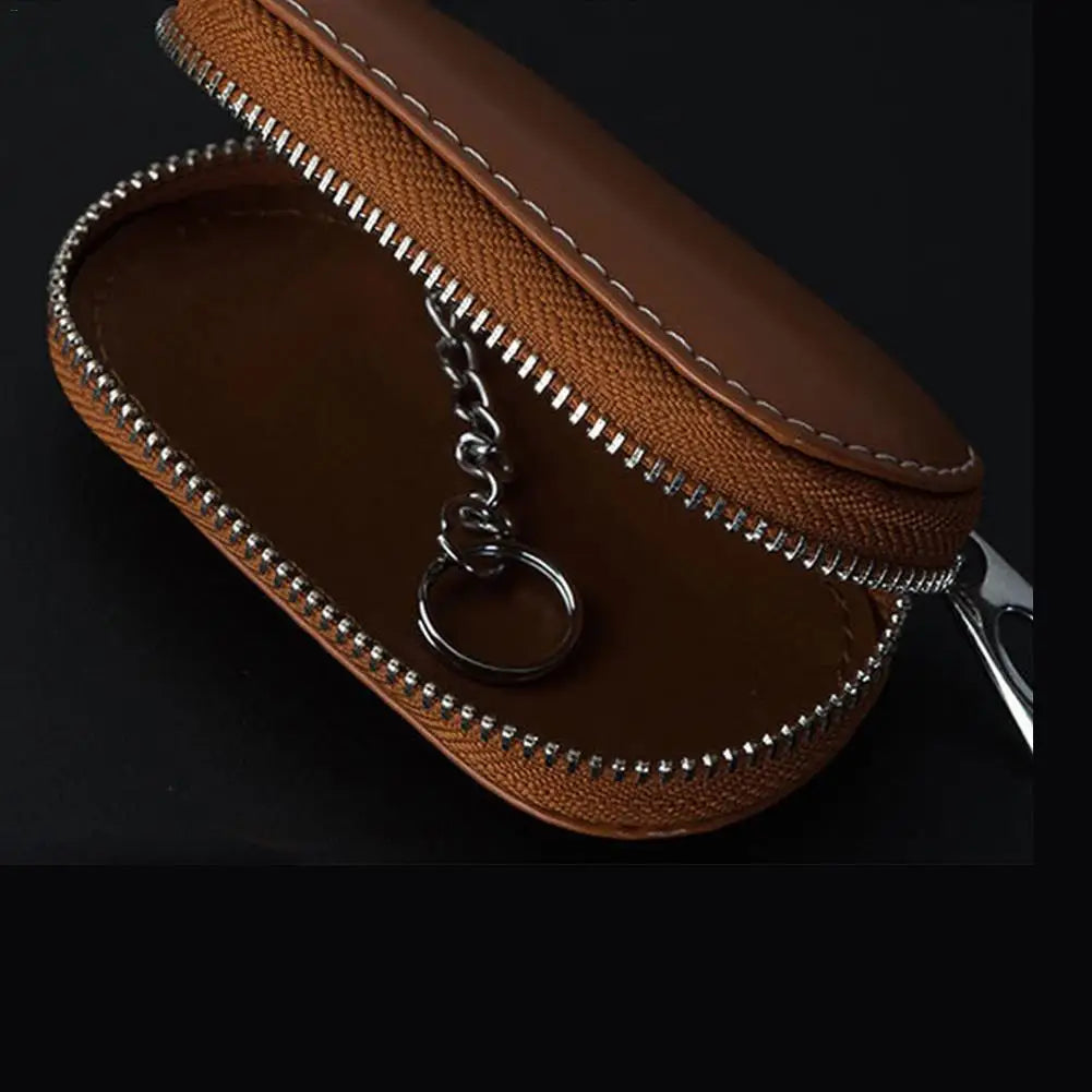PU Leather Key Wallets Unisex Zipper Car Key Bag Mini Storage Bags