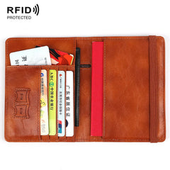 Passport Holder Document Organizer Leather Cover for Car Documents