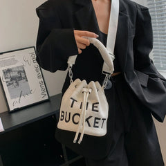 Faux Fur Plush Bucket Bag Handbag for Women