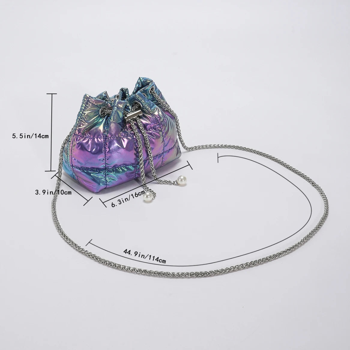 Purple Quilted Cotton Shoulder Bag for Women