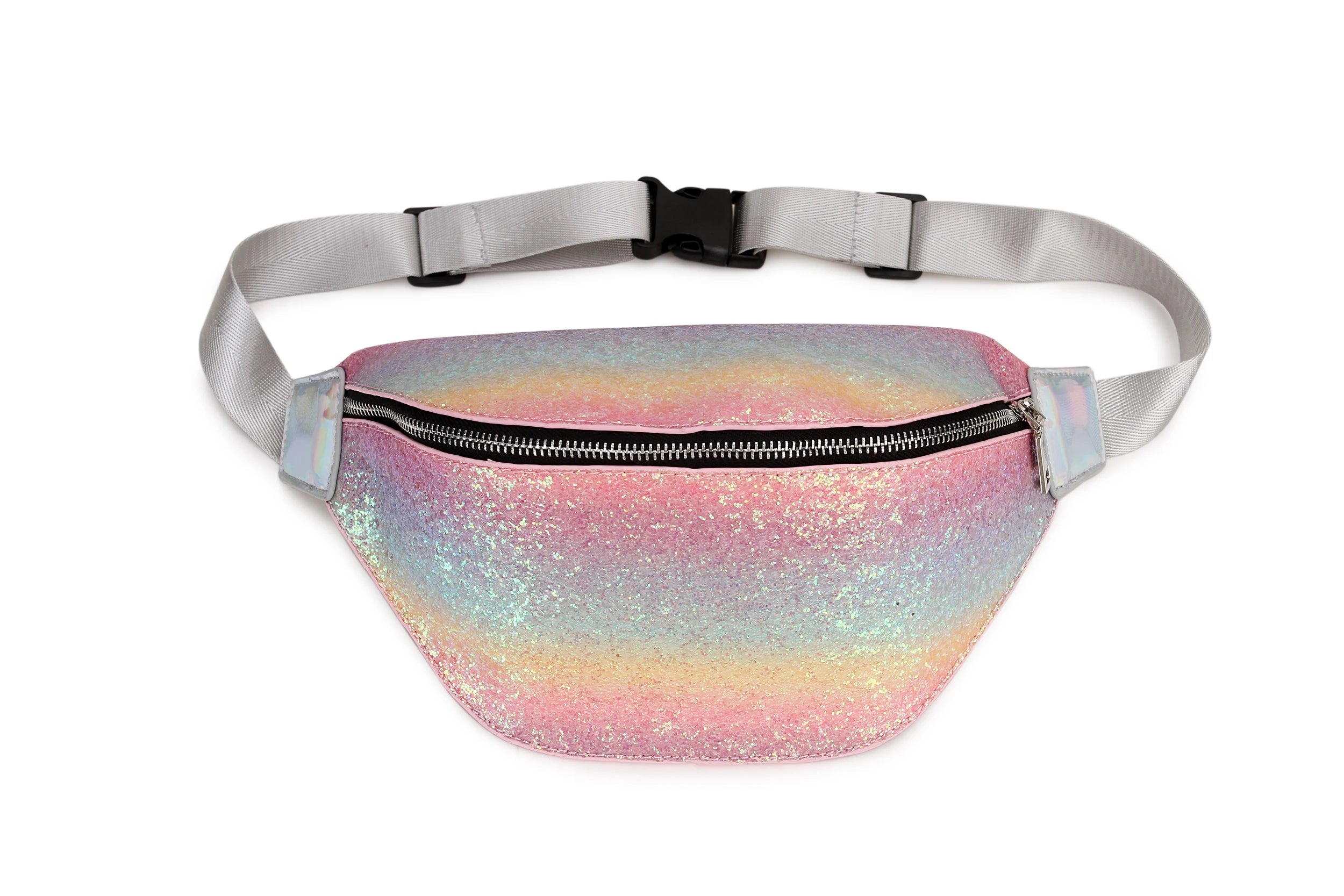 Sequin Rainbow Stripes Handbags Women Bags Waist Bag Fanny Packs