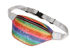 Sequin Rainbow Stripes Handbags Women Bags Waist Bag Fanny Packs