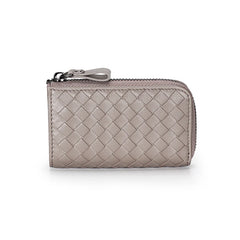 Hand-made Sheepskin Key Wallet in Knitting Style
