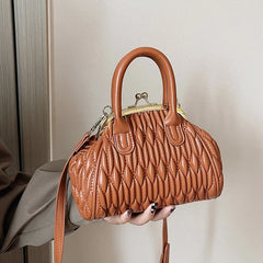 Shell Handbag Shoulder Bag For Women Clip Crossbody Bag Quilted Lady Bag