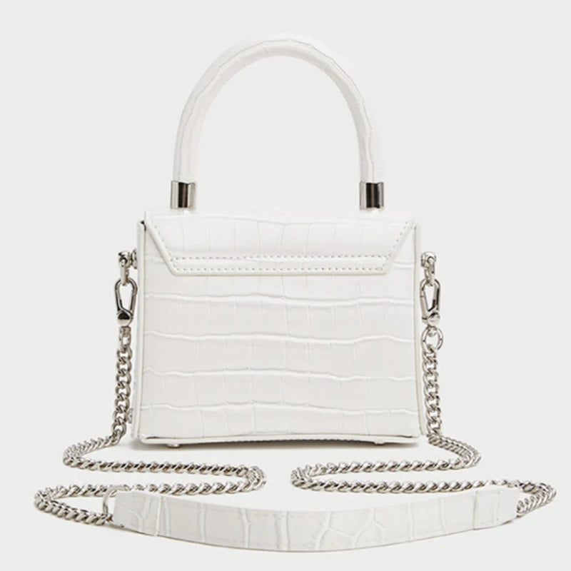 Crocodile Pattern Small Square Bag Single Shoulder Messenger Bag