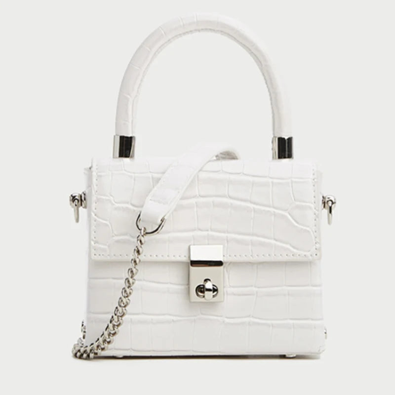 Crocodile Pattern Small Square Bag Single Shoulder Messenger Bag