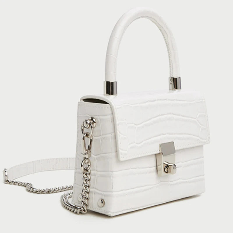 Crocodile Pattern Small Square Bag Single Shoulder Messenger Bag