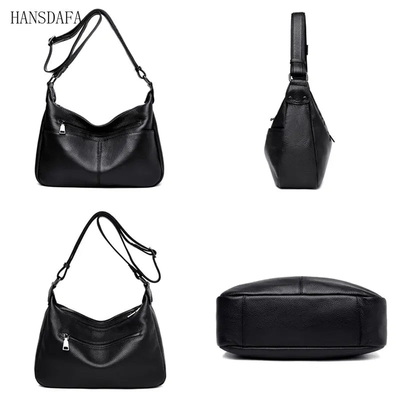 Soft Leather Handbag High Cow Leather Crossbody Bag for Women Large