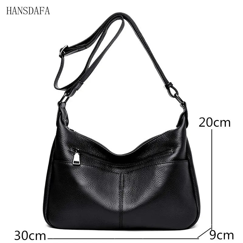 Soft Leather Handbag High Cow Leather Crossbody Bag for Women Large