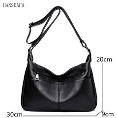 Soft Leather Handbag High Cow Leather Crossbody Bag for Women Large