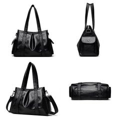 Soft Leather Handbags Retro Crossbody Bags for Women Large Capacity
