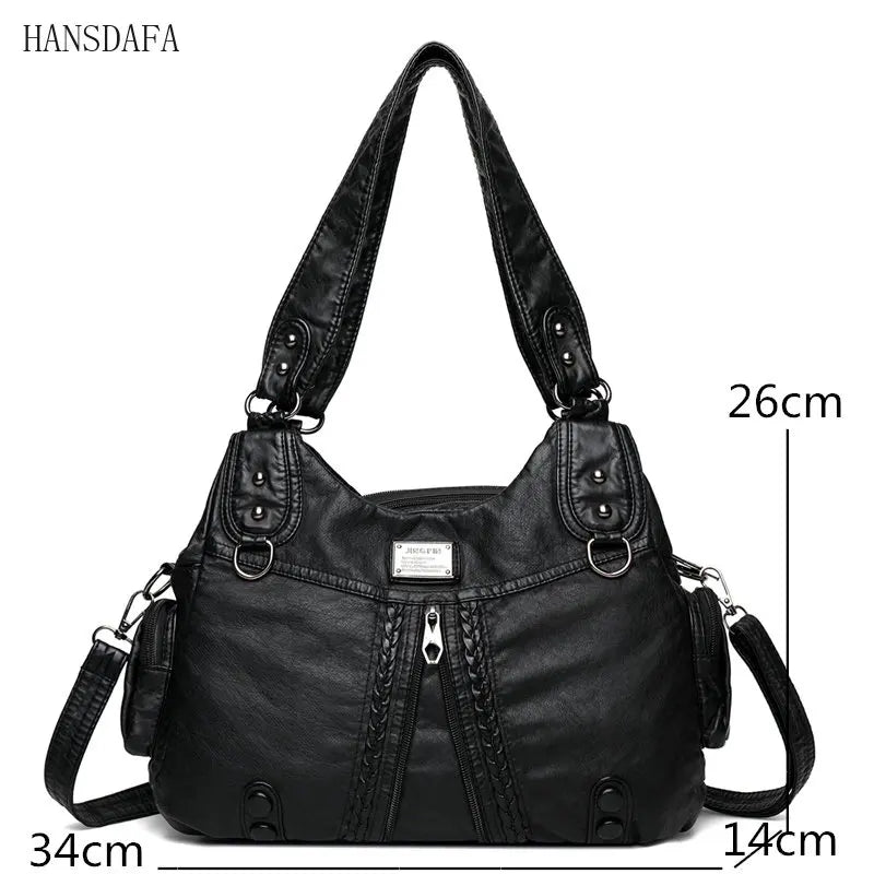 Soft Leather Handbags High Woman Messenger Bag