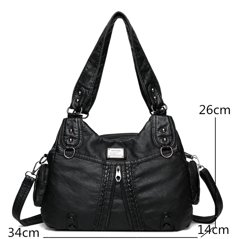 Soft Leather Handbags Women's Bags High Woman Messenger Bag