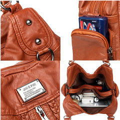Soft Leather Handbags Women's Bags High Woman Messenger Bag