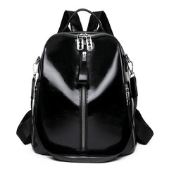 Soft PU Leather Women Backpack Casual Women Travel Backpack