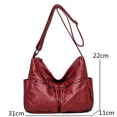 Soft Leather Shoulder Bags for Women Large Capacity Handbags