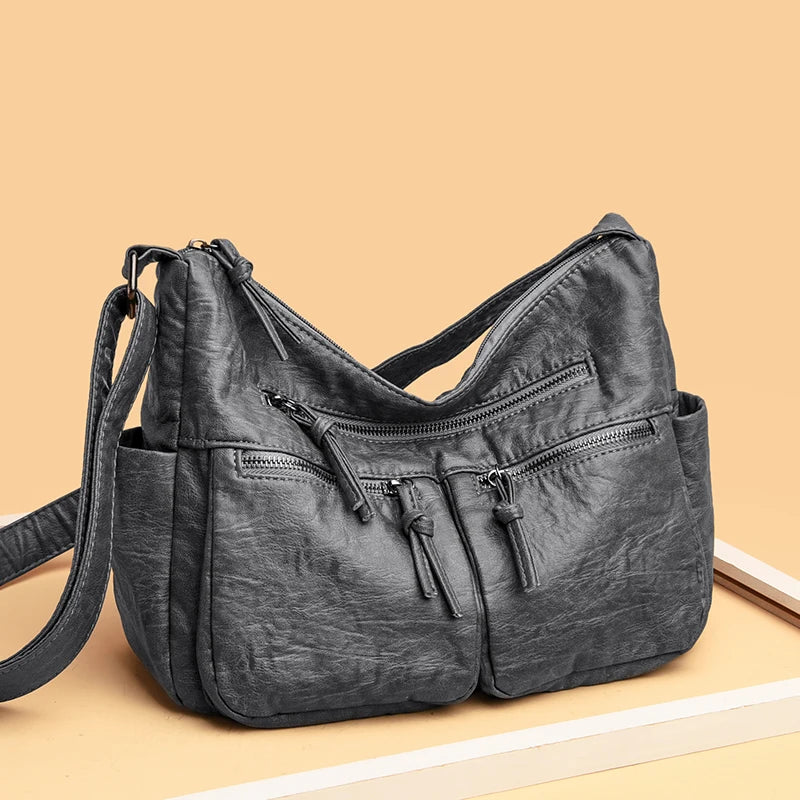 Soft Leather Shoulder Bags for Women Large Capacity Handbags