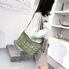 Winter Crossbody Down Bag Wide Shoulder Strap Messenger Bag Sac A Main