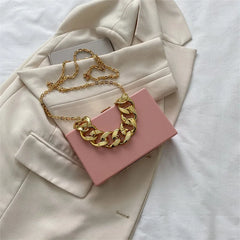 Thick Chain Acrylic Evening Clutch Hand Bag Lady Crossbody Shoulder Bags