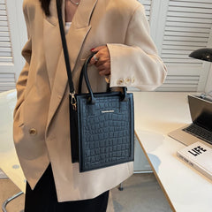 Crocodile Small Crossbody Bag Women Handbag Purse Leather Shoulder Lady