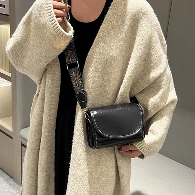 Vintage Flap Shoulder Bag Women PU Leather Crossbody Bag Lady Purse Tote Bolsas