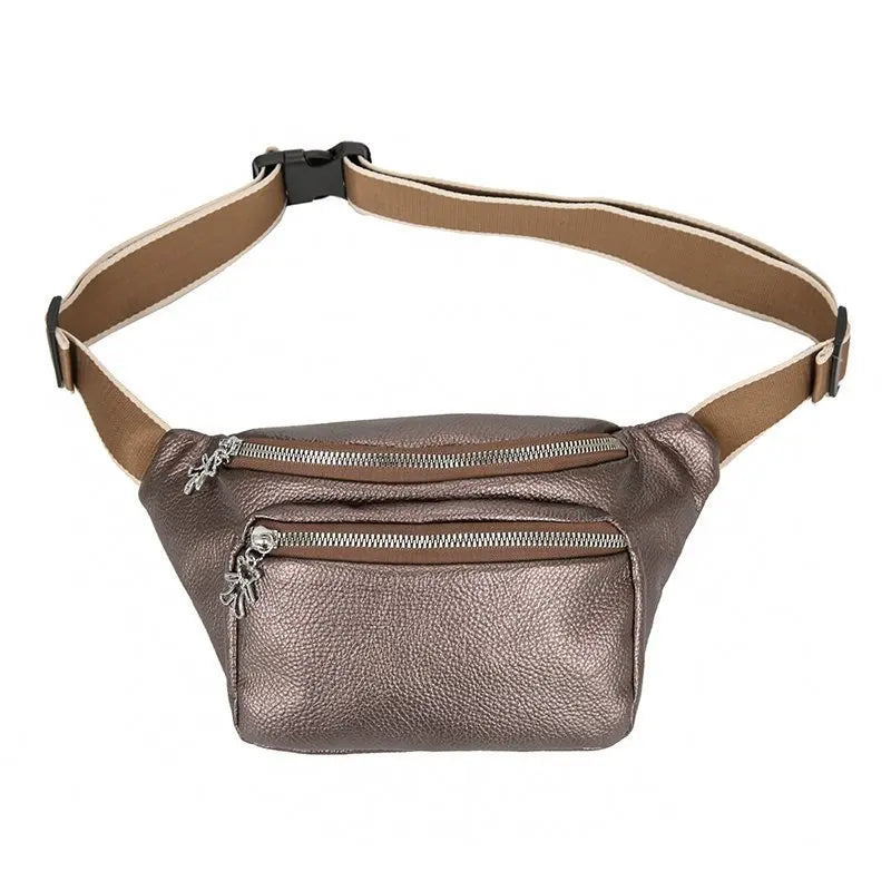 Leather Women Waist Bag Shoulder Bag Chest Bags Fanny Pack Travel Hip Waist Pack